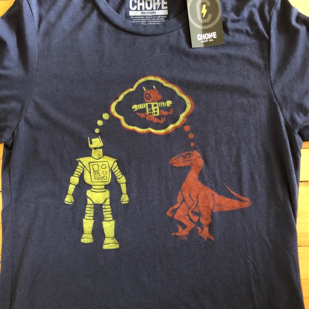 NWT Dinobyte Robot Dinosaur T-Shirt Med Science Fiction Comic Humour